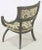 1960s Carved Wood Curule Chairs in Slate Grey Lacquer - a Pair For Sale - Image 5 of 9