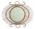 Vintage Rattan Sun Mirror, 1950s For Sale