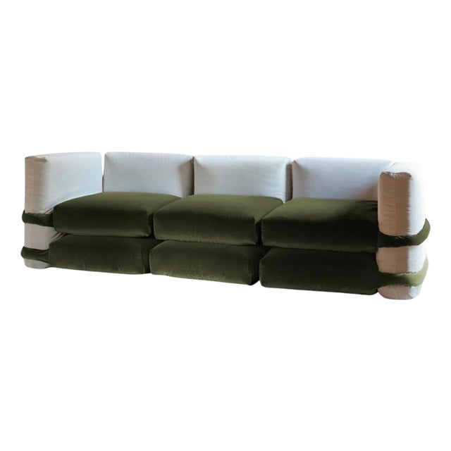 Pillow Sofa in Velvet by Muller van Severen for BD Barcelona For Sale