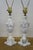 Mid 20th Century 2 Mid 20th Century Gray & White Alabaster Marble Trophy Urn Table Lamps Pair 18" For Sale - Image 5 of 15