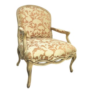 20th Century French Henredon Oversized Cream Chair For Sale