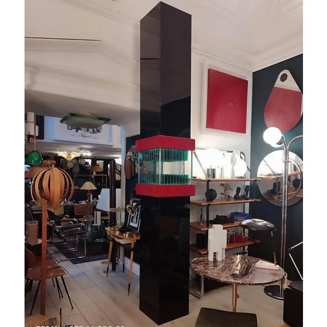 Acrylic Glass Totem Floor Lamp by Paolo Ventrella, Italy, 1980s For Sale - Image 3 of 8