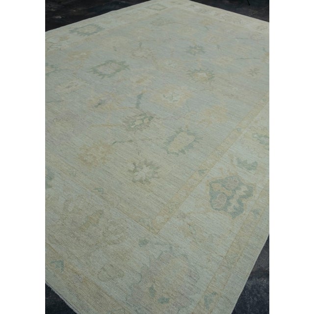 Turkish Turkish Oushak Rug 10'2" x 14'3" #18529 For Sale - Image 3 of 8