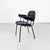 Modern Italian Chair in Metal and Black Leather with Arms, 1960s For Sale - Image 3 of 18