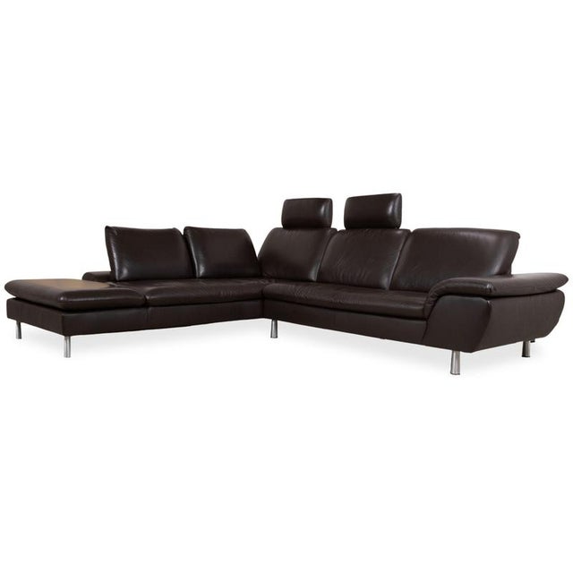 Leather Corner Sofa in Brown with Manual Function by Willi Schillig For Sale - Image 18 of 18
