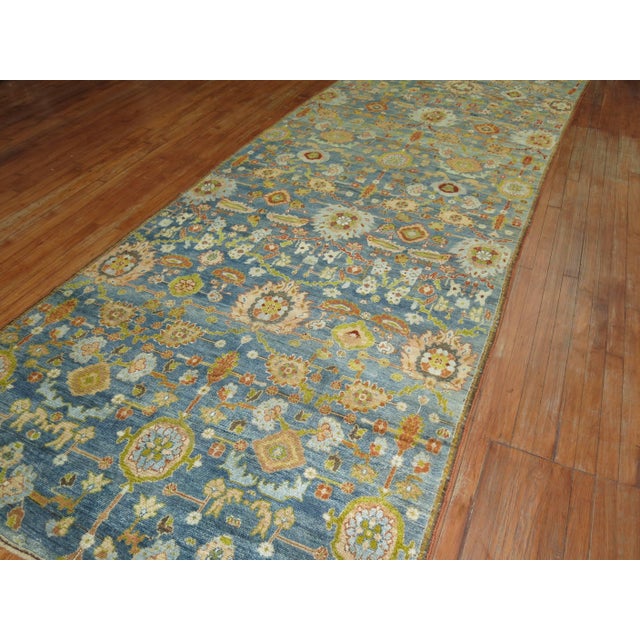 Persian Antique Zabihi Collection Persian Malayer Gallery Rug - 5'1" x 14'1" For Sale - Image 3 of 12