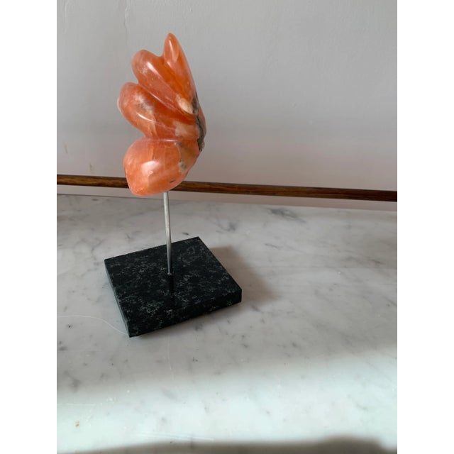 Beautiful carved stone sculpture by MA artist Elisa Adams. Stunning piece with natural inflections.