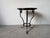 Vintage Art Deco Style Hand-Wrought Iron & Green Marble Side Table With Greek Key Motifs For Sale - Image 11 of 12