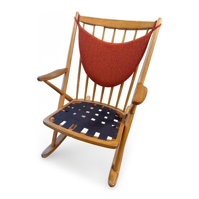 1960s Danish Modern Teak Model 182 Rocking Chair Attributed to Frank Reenskaug for Bramin For Sale - Image 9 of 12
