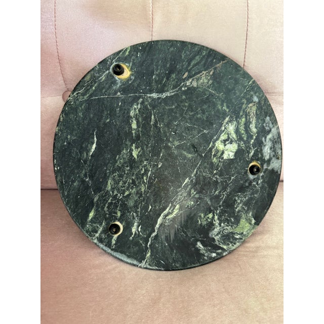 Round Green Marble Serving Tray For Sale In New York - Image 6 of 7