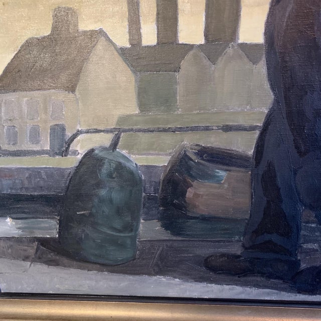 Berger, Industrial Landscape, Oil on Canvas For Sale - Image 4 of 12