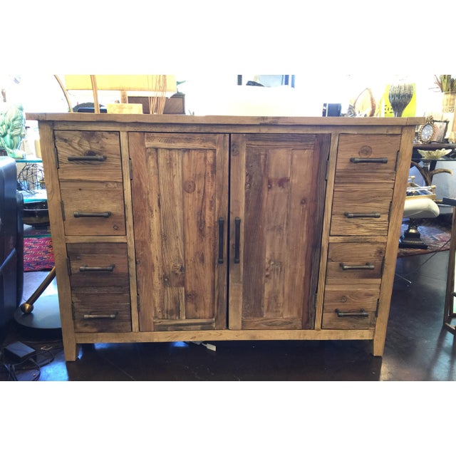 Solid Reclaimed Wood Cabinet Chairish