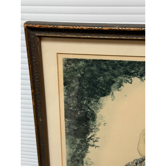 Early 20th Century Early 20th Century Louis Icart "Le Panier De Pommes" Signed Lithograph For Sale - Image 5 of 12