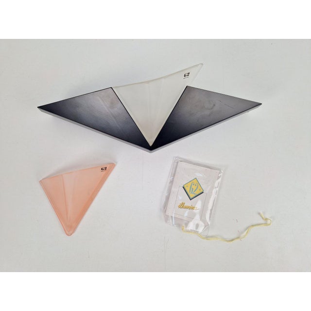 Postmodern G2 Vetri Murano Glass & Metal Wall Lamp from Vetri Murano, Italy, 1980s For Sale - Image 4 of 18