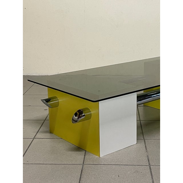 Coffee Table in Colored Formica and Glass, 1970s For Sale - Image 6 of 18
