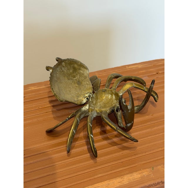 Bronze Mid-Century Bronze Crab Sculpture With Hinged Top, Brazil 1960s For Sale - Image 8 of 15