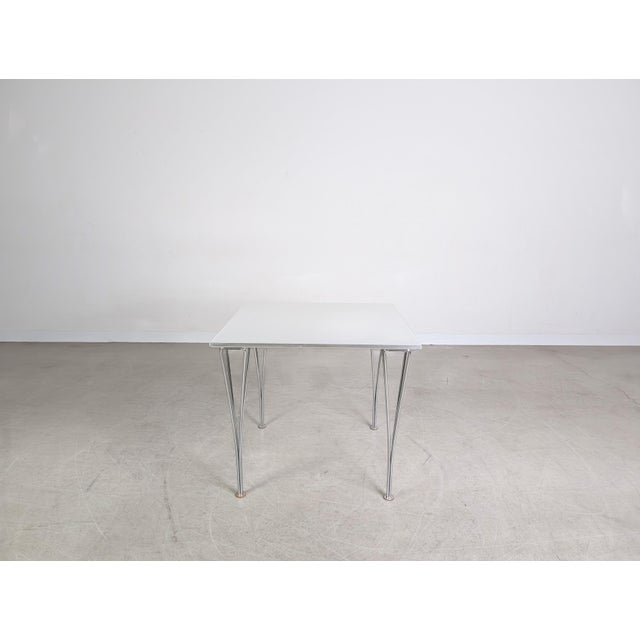 White Square Dining Table by Piet Hein for Fritz Hansen For Sale - Image 8 of 12