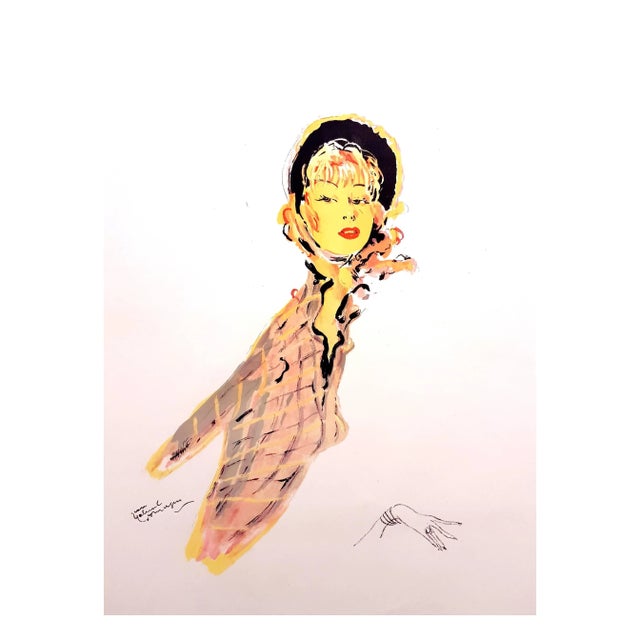 Original Lithograph by Jean-Gabriel Domergue Title: Parisienne Signed in the plate Dimensions: 40 x 31 cm 1956 Edition of...
