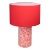 Stories of Italy Red & Ivory Macchia su Macchia Pillar Lamp with Red Lampshade For Sale
