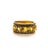 Gemstone Bochic “Orient” Vintage Yellow Sapphire & Diamond Ring Set In 18K Gold & Silver For Sale - Image 7 of 17