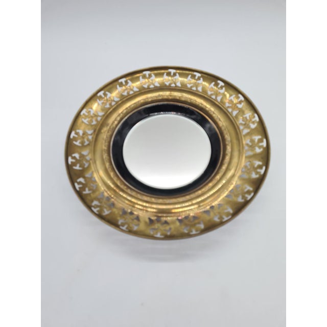 Regency Style Wall Mirror in Brass Openwork Frame, England, 1970s For Sale - Image 9 of 10