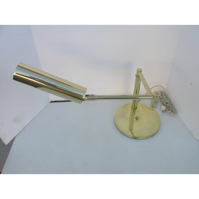 Mid-Century Modern 1960s Brass Desk Lamp For Sale - Image 3 of 5