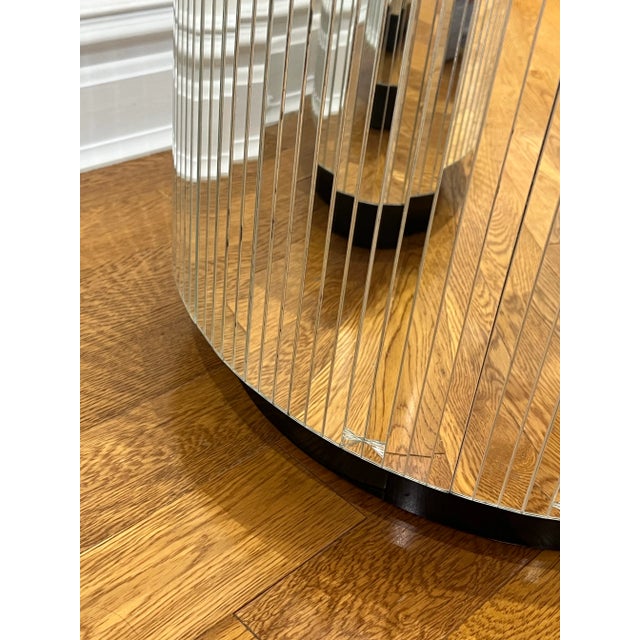 1970 Disco Mirror Drum Side Tables - a Pair For Sale - Image 9 of 9