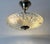Vintage Swedish Sculptural Glass Ceiling Fixture with Floral Rosette, 1970 For Sale - Image 3 of 18