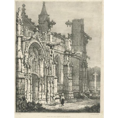Early 19th Century Samuel Prout, Gothic Church Architecture, Arques, France, 1821, Lithograph For Sale - Image 5 of 11
