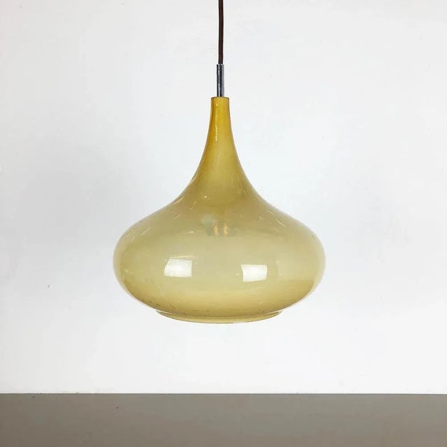 Glass Hanging Light from Doria Lights, Germany, 1970s For Sale - Image 3 of 14