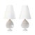 Vintage Pine Cone Shaped White Ceramic Table Lamps, 1960s, Set of 2 For Sale