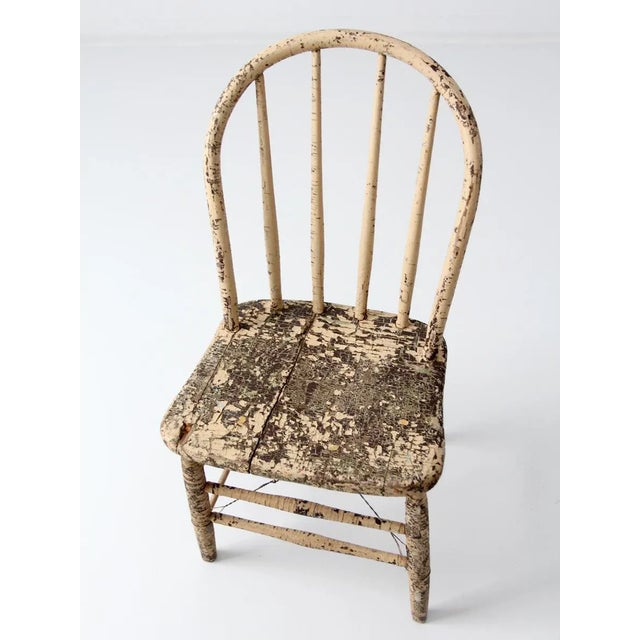 Primitive Farmhouse Chair For Sale - Image 6 of 11