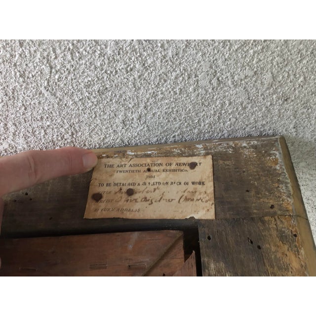 Large Antique Wood Gilt Picture Frame For Sale - Image 11 of 11