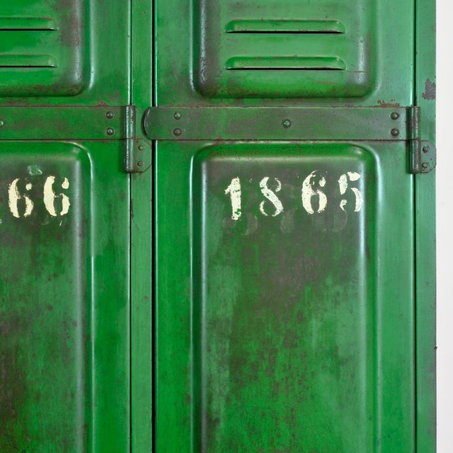 Industrial Iron Locker, France, 1950s For Sale - Image 13 of 15