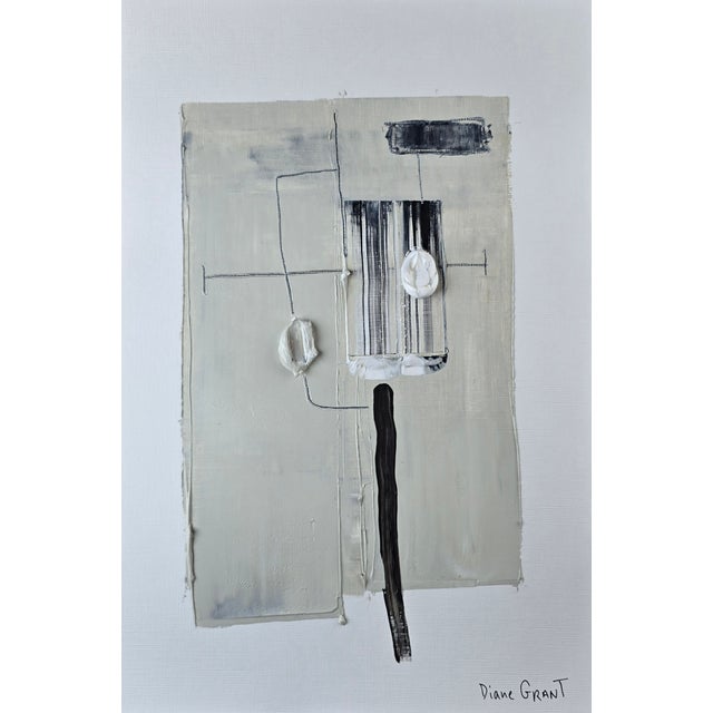 Paint Set of 4 - One-of-a-Kind Contemporary Abstract Original Neutral Color Palette Oil Paintings / Earth Tones For Sale - Image 7 of 11