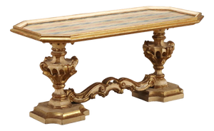 Antique Baroque Style Center Table in Wood, 19th Century