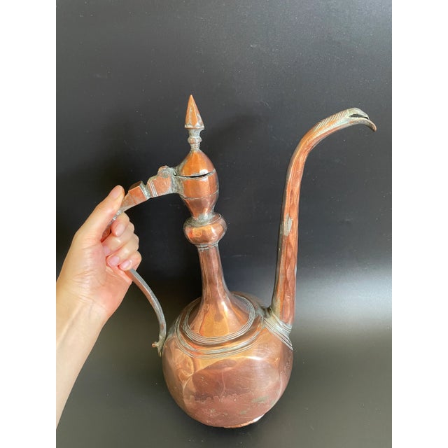 Antique 19th Century Persian Tinned Copper Aftaba Pitcher For Sale - Image 12 of 12