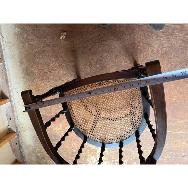 Antique Edwardian Style Barley Twist Armchair For Sale - Image 14 of 16