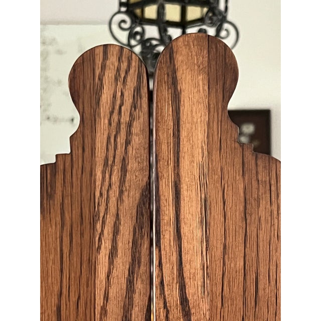 Wood Vintage Carved Wood Double Sided Gate For Sale - Image 7 of 10