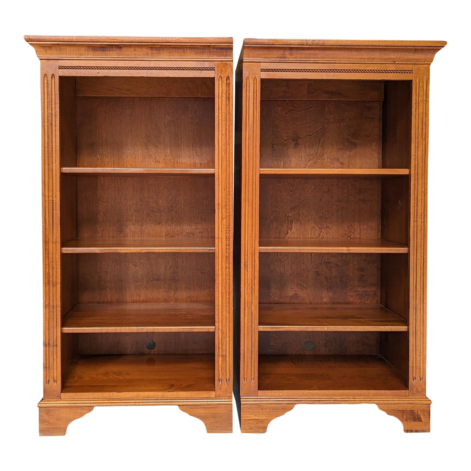 1990s Ethan Allen Country Crossings Bookcases Pair Chairish