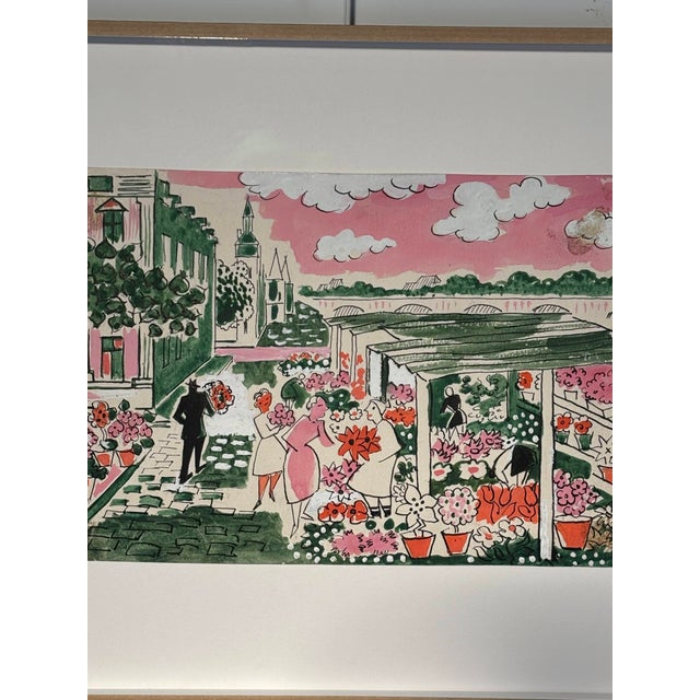 Thérèse Hummel, The Flower Market, Watercolor, 20th Century For Sale - Image 10 of 12