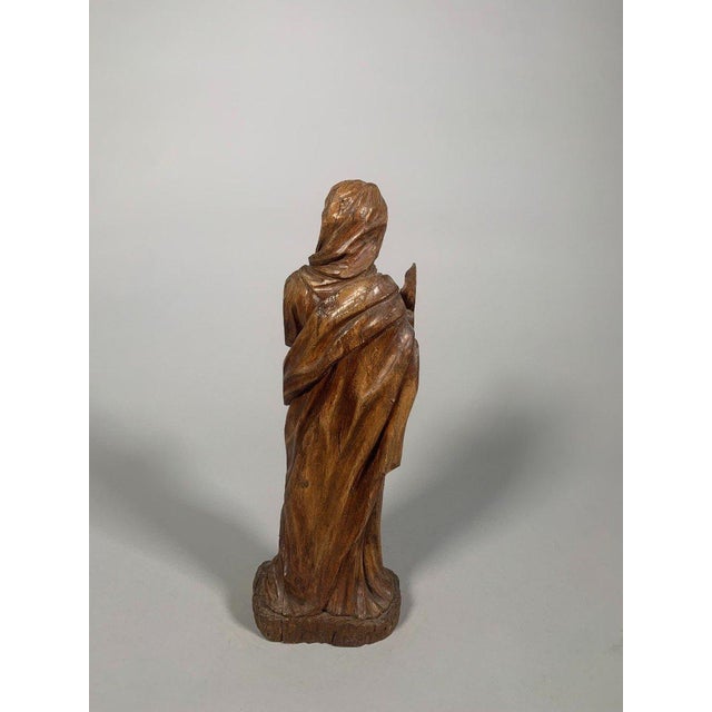 16th Century Wooden Sculpture of the Virgin and Child For Sale - Image 6 of 8