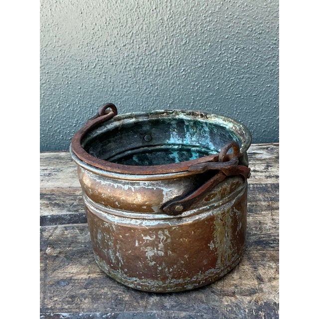 Vintage Hand Hammered Copper Bowl For Sale In West Palm - Image 6 of 12