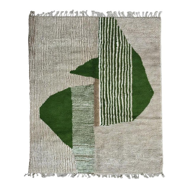 Moroccan Contemporary Wool Rug - 10 X 8.1 Ft For Sale