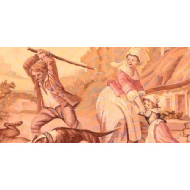 Late 19th Century Antque Pictorial French Tapestry For Sale - Image 4 of 5