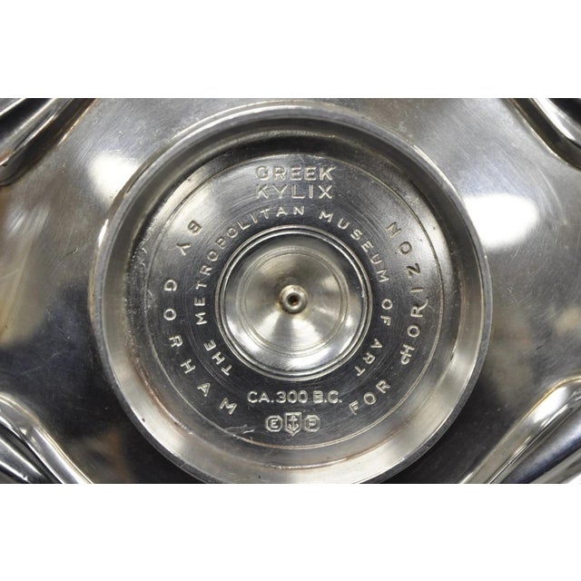Vintage Gorham Metropolitan Museum of Art Silver Plated Greek Kylix Cup Bowl For Sale In Philadelphia - Image 6 of 15