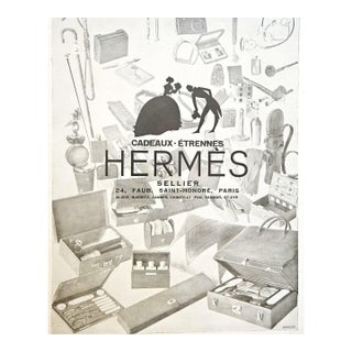 1928 Original French Art Deco Hermes Advertisement Print-Luxury Gifts For Sale