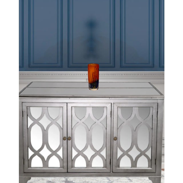 Dale Chihuly Atelier Beránek Signed Art Glass Elliptical Abstract Vase For Sale - Image 4 of 12