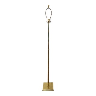 Vintage 1980s Frederick Cooper Telescoping Gold Brass Floor Lamp For Sale