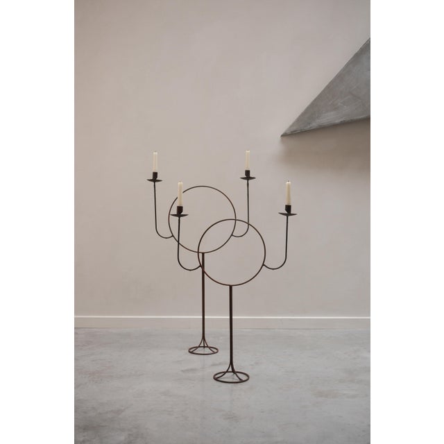 Vintage Floor Candelabras, 1970s, Set of 2 For Sale - Image 3 of 13